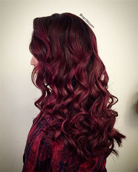 Aubergine Color Melt With Mermaid Waves Natural Hair Color Hair