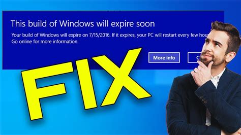 This Build Of Windows Will Expire Soon Windows 10 Fix Youtube