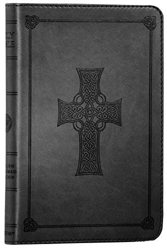 Esv Compact Bible Trutone Black Celtic Cross Design By Crossway