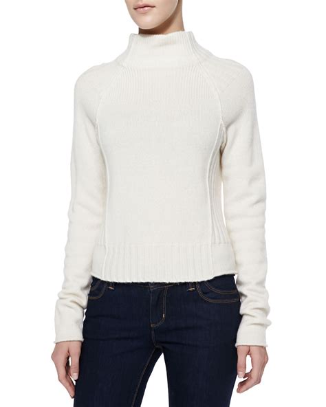 Autumn Cashmere Boxy Funnel Neck Cashmere Sweater