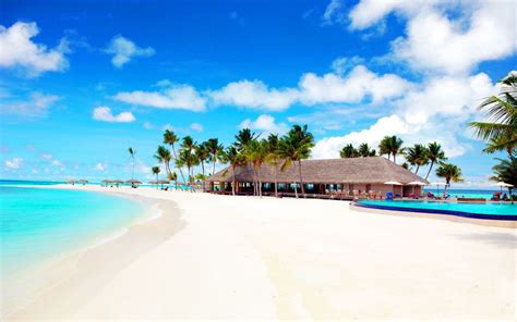 Maldives Islands White Sand Beaches Indian Ocean Wallpaper