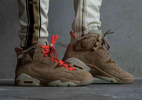 Travis Scott Air Jordan 6 British Khaki Dh0690 200 Release Date Sbd