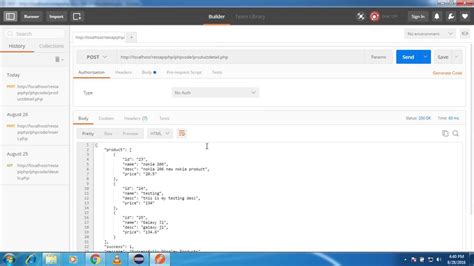 Array Of Json In Postman