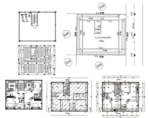 Working Drawing Plan Of Huge Bungalow Layout Design Dwg File Cadbull