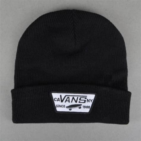 Vans Milford Fold Up Beanie Black Skate Clothing From Native Skate