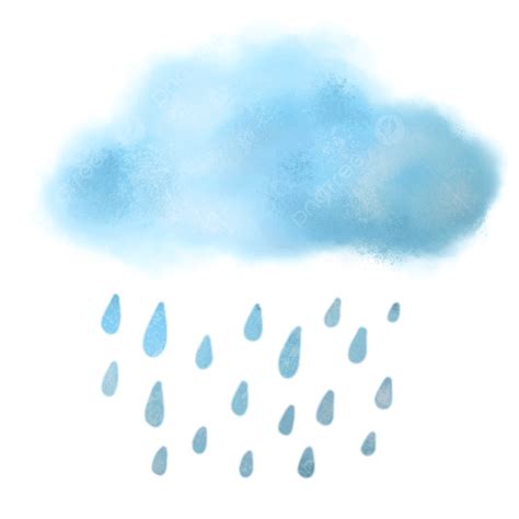 Rain Cloud Png Image Cloud Rain Weather Watercolor Style Blue Cloud