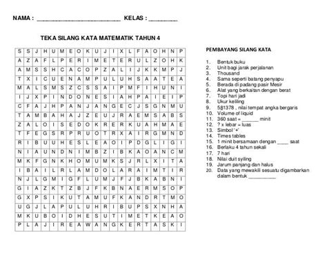 Terima kasih ckgu….amat berguna untuk p &p saya…erm ckgu….saya nak tanya, sama ada cikgu ada mempunyai bahan untuk diajarkan kepada pelajar sekolah menengah rendah yang tidak pandai. Pelbagai Permainan Teka Silang Kata Bahasa Melayu Sekolah ...