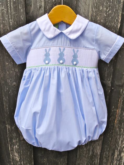Smocked Bunny Boy Bubble Outfits Niños Kids Outfits Toddler Outfits