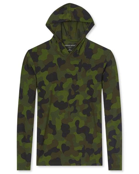 Green Camouflage Jersey Pullover Hoodie Stanley Korshak