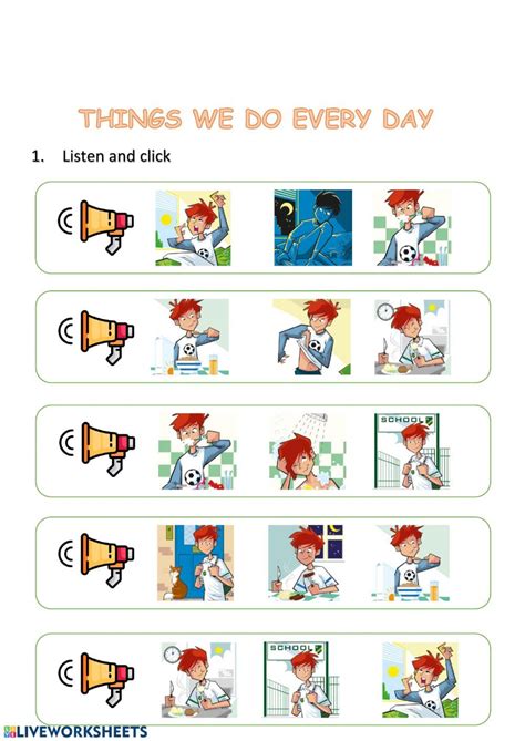 Kindergarten Daily Routine Worksheet