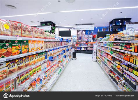 Interior Of Modern Supermarket Stock Editorial Photo © Zhudifeng