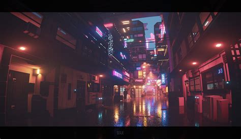 Sergey Munin Pixel Art Neon Lights Digital Art Voxels City Lights