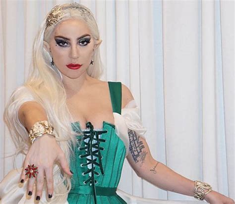 lady gaga sexy santa helper singer rocks seriously hot corset daily star