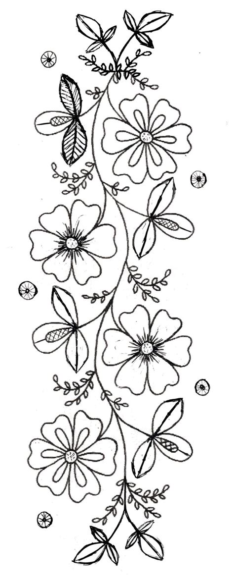 Dibujos Y Plantillas Para Imprimir Dibujos De Flores Para Bordar 15