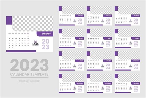ilustración vectorial del año calendario 2023 la semana comienza el domingo plantilla de