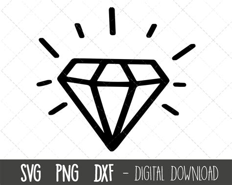 Diamond Svg Diamond Clipart Jewel Svg Stone Svg Diamond Etsy