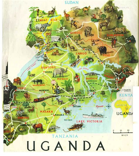 Two additional languages spoken in the country come from the kuliak language family. detailed_travel_map_of_uganda.jpg 1,780×1,998 pixels | Uganda africa, Uganda travel, Uganda