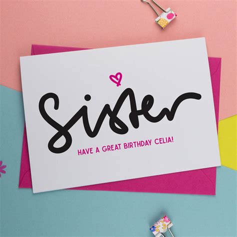 Purple fireworks burst through the air, helping to wish your sister a day birthdays are perfect for celebrating with friends and this birthday card highlights that! Sister Birthday Card By A Is For Alphabet | notonthehighstreet.com
