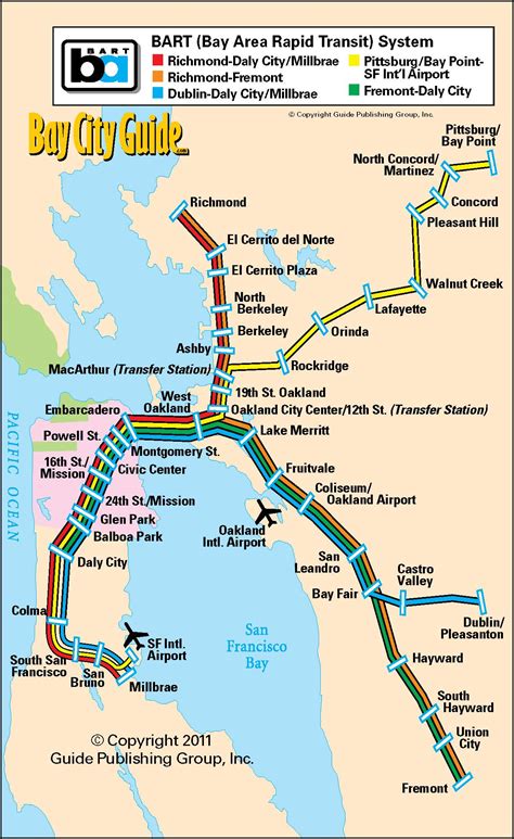 Asisbiz 0 Tourist Map San Francisco Bay Area Rapid Transit System 0a