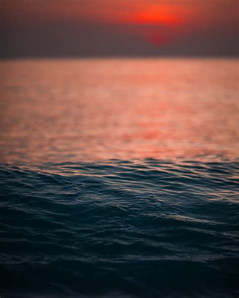 Water Ripples Sea Sunset Horizon Hd Phone Wallpaper Peakpx