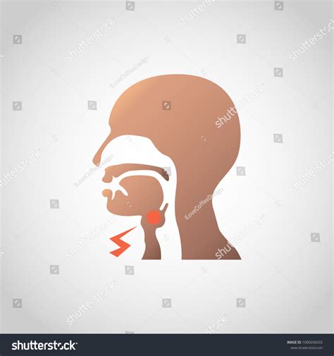 Swollen Lymph Nodes In The Neck Icon Design Royalty Free Stock