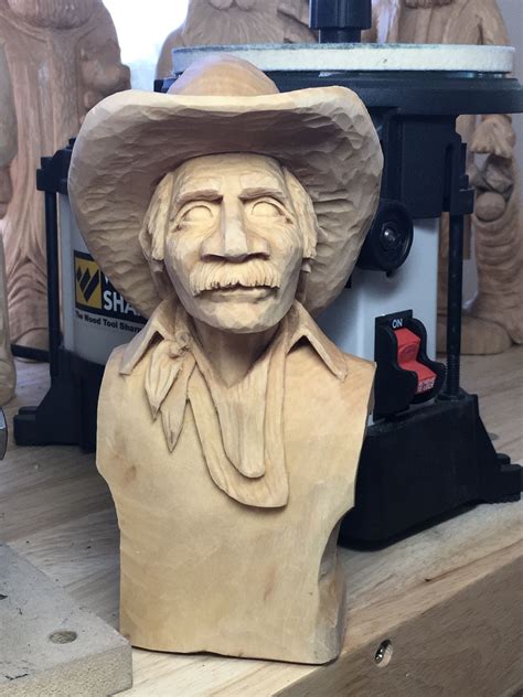 Pin By Loretta Broberg On Carved Cowboys Wood Sculpture Carving