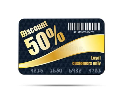 Discount Card Template Vector Illustration Stock Vector Illustration