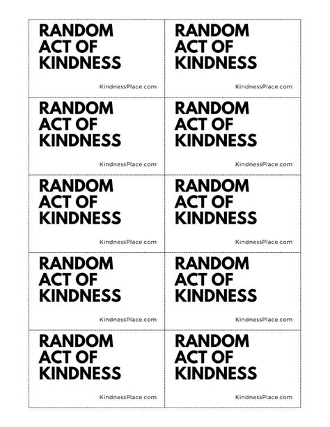 Random Acts Of Kindness Printables