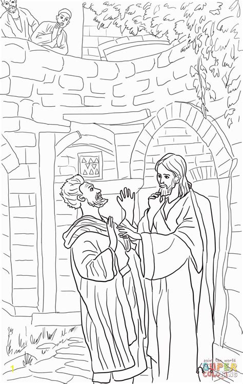 Jesus Heals The Deaf Man Coloring Page Divyajanan