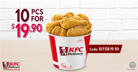 Kfc (short for kentucky fried chicken) is an american fast food restaurant chain headquartered in louisville, kentucky, that specializes in fried chicken. KFC 10pcs chicken for $19.90 promo code valid for delivery ...