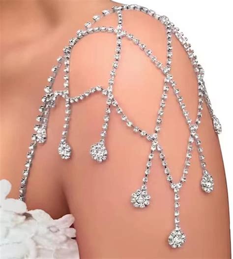 xerling rhinestones sexy shoulder bra body chain fringe tassels body jewelry wedding