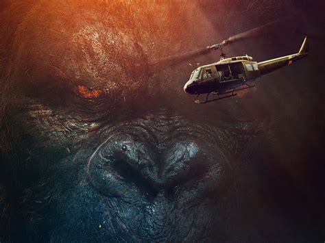 Photo Kong Skull Island Helicopters Monkeys Movies Snout 1600x1200