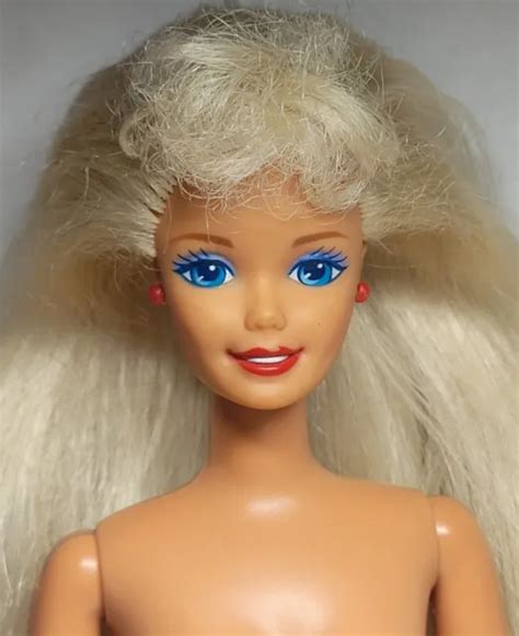 Nude Mattel Blonde Barbie Doll For Ooak Repaint Diorama Flat Feet 90s 10 99 Picclick