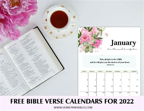 Empowering 2022 Bible Verse Calendar To Download Home Printables