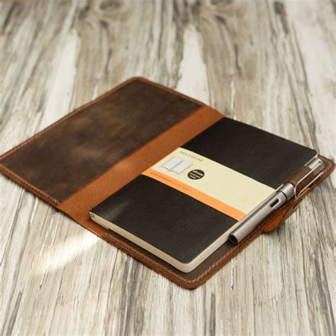 Handmade Moleskine Notebook Cover Large Size Brown 307m Extra