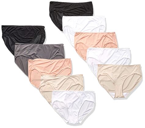 Hanes Womens Cool Comfort Microfiber Hipster 10 Pack Assorted Size