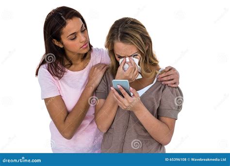 Girl Comforting Her Friend Stock Photo Image Of Brunette 65396108