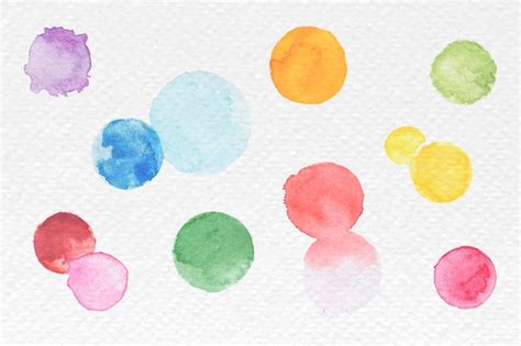 Free Vector Colorful Abstract Watercolor Blobs