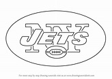 Learn How to Draw New York Jets Logo (NFL) Step by Step : Drawing Tutorials