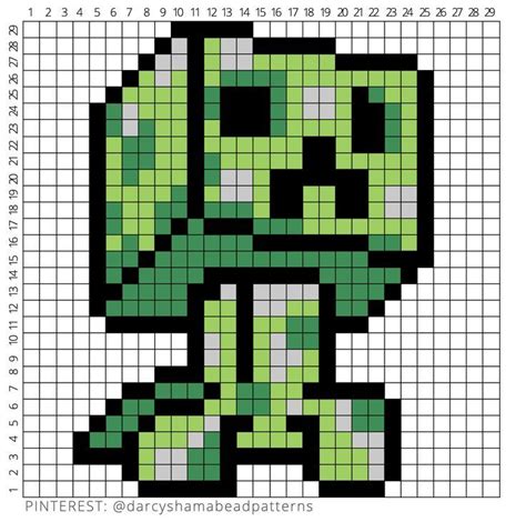 Minecraft Pattern Minecraft Pixel Art Creeper Minecraft Easy Pixel