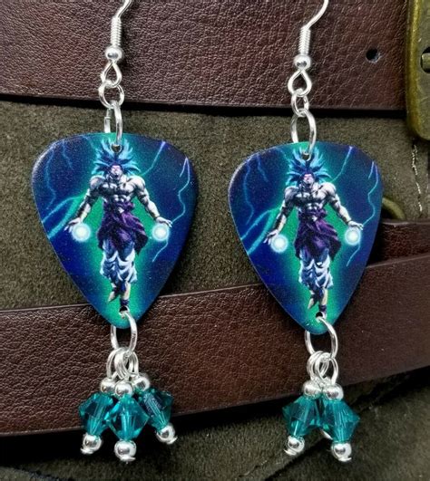 Produced by toei animation , the series was originally broadcast in japan on fuji tv from april 5, 2009 2 to march 27, 2011. Dragon Ball Z Broly Guitar Pick Earrings with Teal Swarovski Crystal Dangles #Handmade # ...