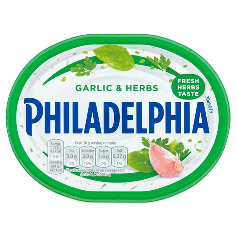 Philadelphia Garlic And Herbs Soft Cheese 165g Cottage Cheese And Soft