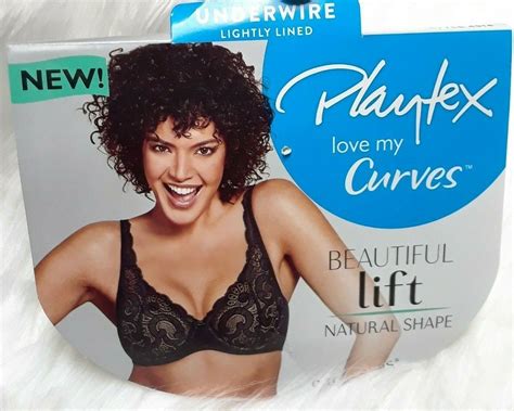 Playtex Love My Curves Lift Plunge Neckline Lace Bra 4514 Nude Choose