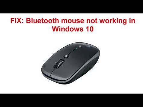 How To Fix Bluetooth Mouse Not Working In Windows 10 YouTube
