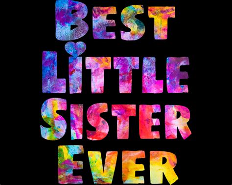 Best Little Sister Ever Colorful Design Sister Png Colorful Etsy