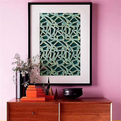 Framed Handmade Paper Wall Art Abstract Lines Westelm Paper Wall