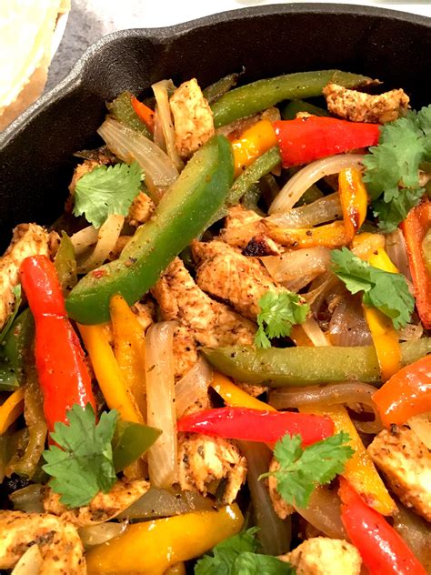 Skillet Chicken Fajitas Zesty Olive Simple Tasty And Healthy Recipes