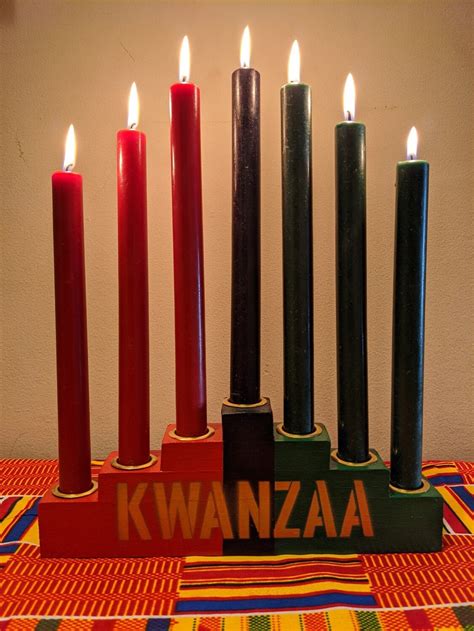 Kwanzaa Kinara Traditional 7 Mishumaa Saba Candles Included Etsy