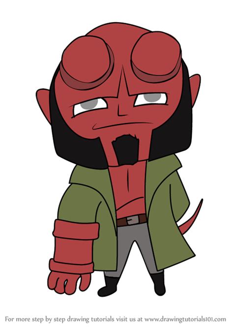 Step By Step How To Draw Chibi Hellboy