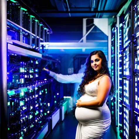 dreamcore futuristic hot pregnant babe protecting openart